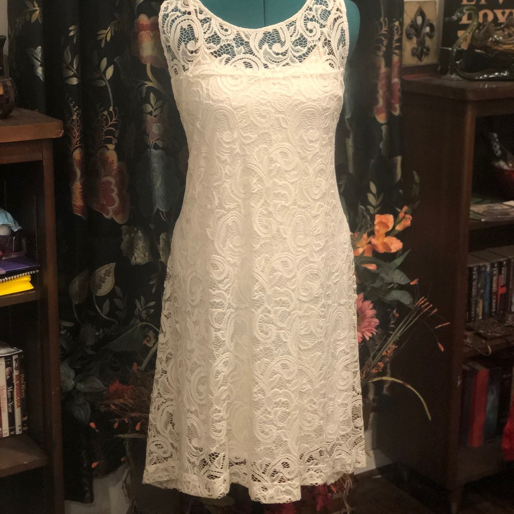 NWT Lane Bryant Cream Lace Dress